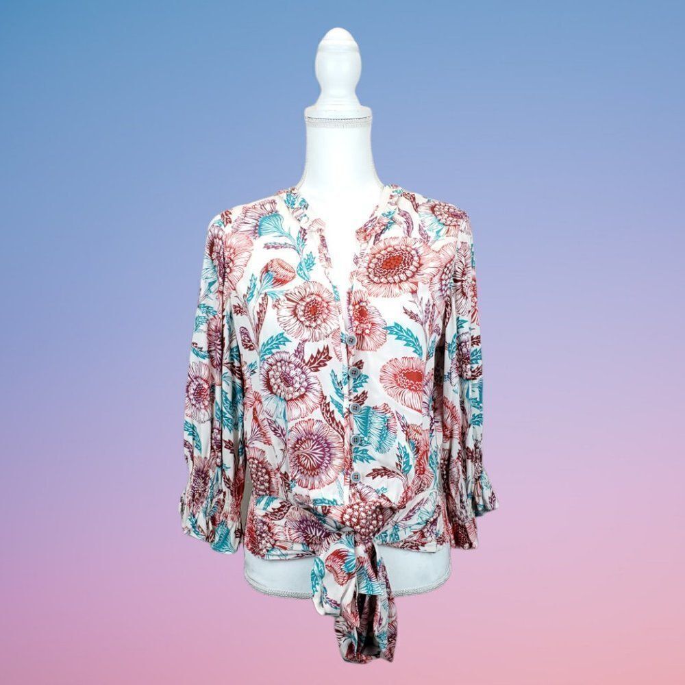 Anthropologie Tugboat Saraya Floral Blouse - Picture 4 of 15